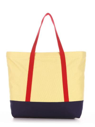 Літня сумка з вышивкою, модель 190443 жовтий-синій. Зображення товару, вид додатковий.
