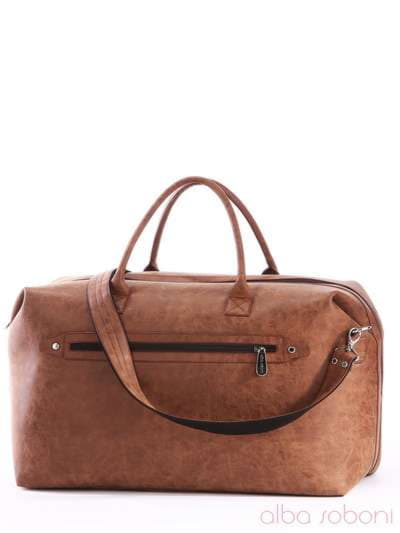 Стильна сумка з вышивкою, модель 162802 коричневий. Зображення товару, вид ззаду.
