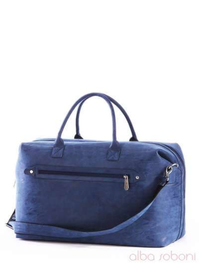 Жіноча сумка з вышивкою, модель 162803 синій. Зображення товару, вид ззаду.
