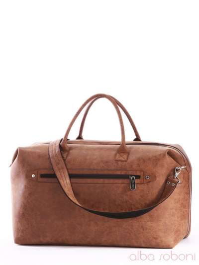 Жіноча сумка з вышивкою, модель 162807 коричневий. Зображення товару, вид ззаду.