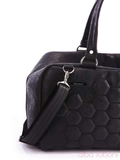 Модна сумка з вышивкою, модель 162810 чорний. Зображення товару, вид додатковий.