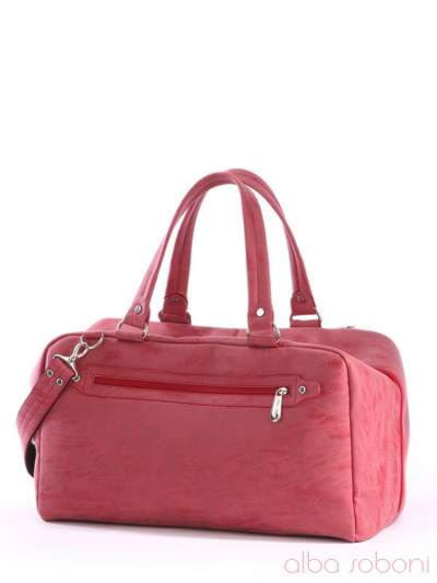 Молодіжна сумка з вышивкою, модель 162819 червоний. Зображення товару, вид ззаду.