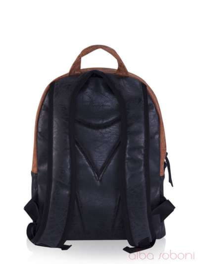 Шкільний рюкзак - unisex, модель 161718 чорний. Зображення товару, вид ззаду.