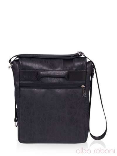 Модна сумка - unisex, модель 161201 чорний. Зображення товару, вид ззаду.