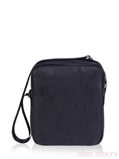 Стильна сумка - unisex з вышивкою, модель 161453 чорний. Зображення товару, вид ззаду.