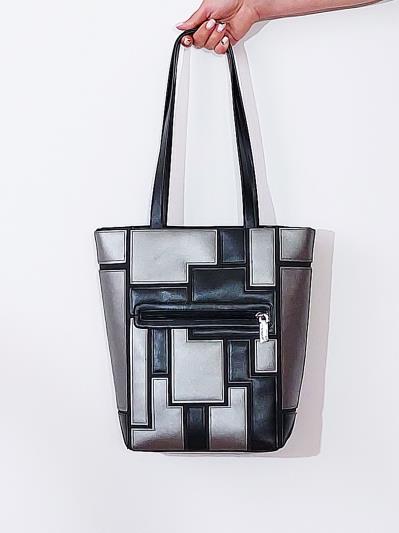 Фото товара: сумка 201372 чорний-нікель. Вид 2.