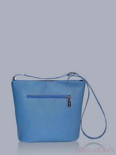 Брендова сумка з вышивкою, модель 150890 сірий. Зображення товару, вид ззаду.