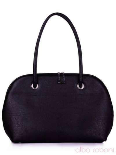 Модна сумка з вышивкою, модель 120353 чорний. Зображення товару, вид ззаду.