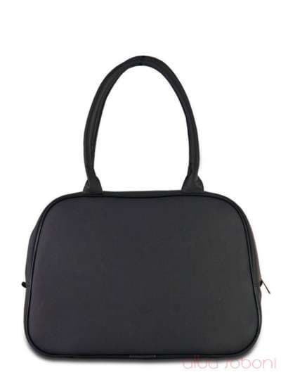 Стильна сумка з вышивкою, модель 120501 чорний. Зображення товару, вид ззаду.