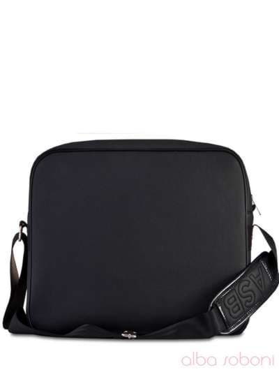 Молодіжна сумка з вышивкою, модель 120623 чорний. Зображення товару, вид ззаду.