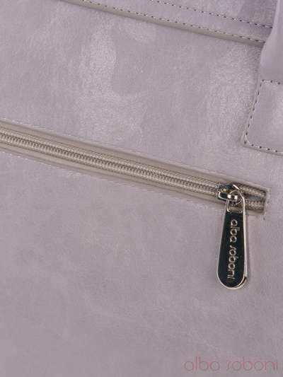 Літня сумка-портфель з вышивкою, модель 160131 сірий. Зображення товару, вид ззаду.