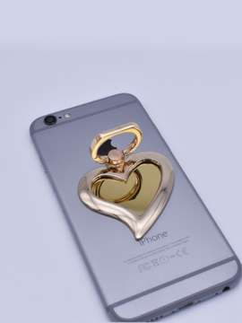 Брендовий тримач телефону серце золото. Зображення товару, вид 1