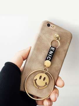 Брендовий брелок-підвіска на телефон smile золото. Зображення товару, вид 1