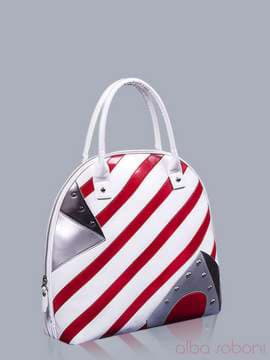Літня сумка з вышивкою, модель 150731 білий. Зображення товару, вид збоку.