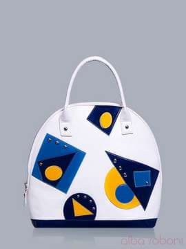Літня сумка з вышивкою, модель 150732 білий. Зображення товару, вид спереду.
