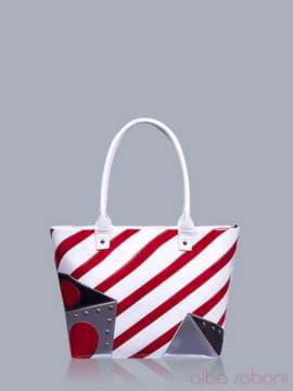 Літня сумка з вышивкою, модель 150741 білий. Зображення товару, вид спереду.