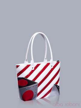 Літня сумка з вышивкою, модель 150741 білий. Зображення товару, вид збоку.