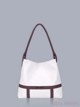 Літня сумка, модель 150810 білий. Зображення товару, вид спереду.
