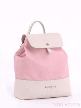 Літній рюкзак, модель 160030 рожевий-сірий. Зображення товару, вид збоку.