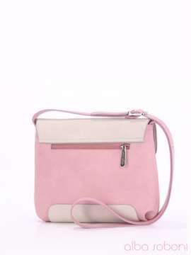 Брендова сумочка, модель 160040 рожевий-сірий. Зображення товару, вид збоку.