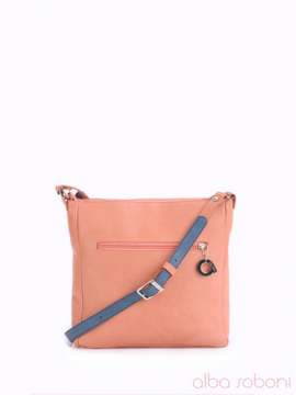 Жіноча сумочка з вышивкою, модель 160172 персиковий. Зображення товару, вид збоку.