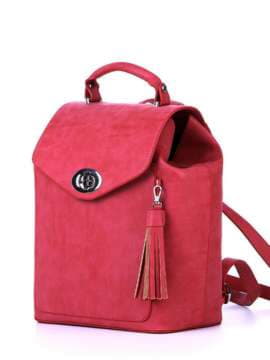 Жіночий рюкзак, модель 172733 червоний. Зображення товару, вид збоку.