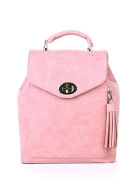Жіночий рюкзак, модель 172734 рожевий. Зображення товару, вид спереду.