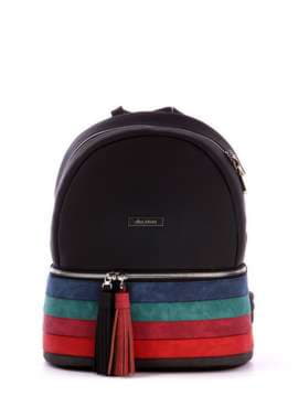 Модний рюкзак, модель 172965 чорний. Зображення товару, вид спереду.
