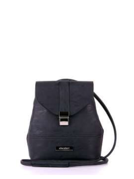 Жіночий міні-рюкзак, модель 172741 чорний. Зображення товару, вид спереду.
