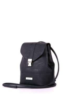 Жіночий міні-рюкзак, модель 172741 чорний. Зображення товару, вид збоку.