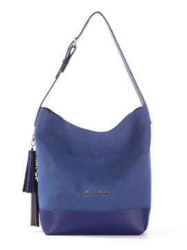 Стильна сумка, модель 172917 синій. Зображення товару, вид спереду.