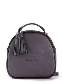 Жіноча сумка - рюкзак, модель 172952 графіт. Зображення товару, вид спереду.