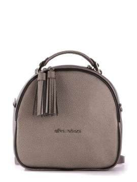 Модна сумка - рюкзак, модель 172953 сірий. Зображення товару, вид спереду.