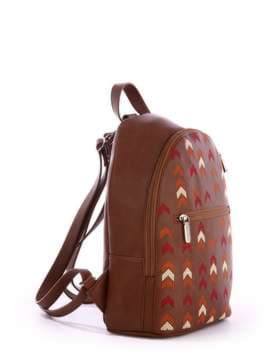 Шкільний рюкзак з вышивкою, модель 171383 коричневий. Зображення товару, вид збоку.