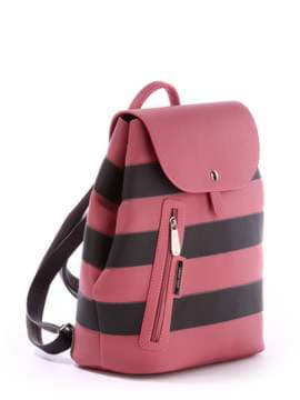 Брендовий рюкзак, модель 171481 рожевий-сірий. Зображення товару, вид спереду.