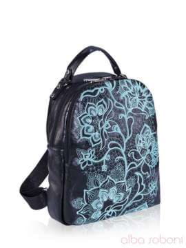 Шкільний рюкзак з вышивкою, модель 161422 чорний. Зображення товару, вид збоку.
