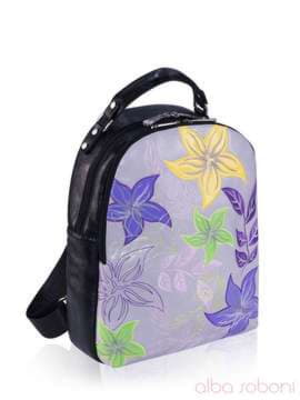 Шкільний рюкзак з вышивкою, модель 161427 чорний. Зображення товару, вид збоку.