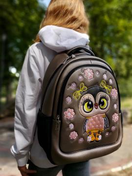 Фото товара: шкільний рюкзак 211703 бронза. Вид 1.