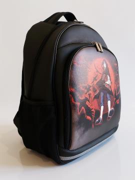 Рюкзак молодежный для юношей и девушек Наруто Утиха alba soboni 211716 цвет черный. Фото - 2