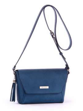 Жіноча сумка маленька, модель 171455 синій. Зображення товару, вид спереду.