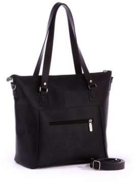 Стильна сумка, модель 171431 чорний. Зображення товару, вид збоку.