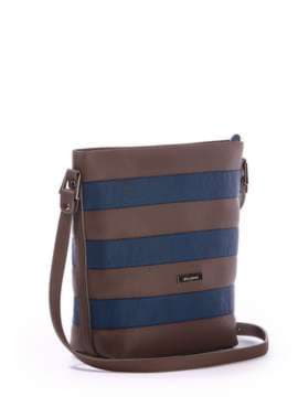 Шкільна сумка, модель 171492 коричневий-синій. Зображення товару, вид спереду.