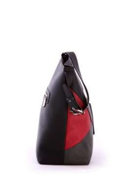 Модна сумка, модель 171511 чорний. Зображення товару, вид збоку.