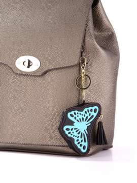 Брендовий брелок міні сумочка метелик чорний. Зображення товару, вид 2
