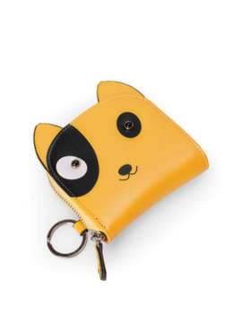 Модний брелок гаманець підвіска кішка чорні очі жовтий. Зображення товару, вид 1