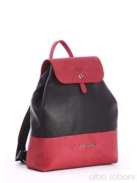 Стильний рюкзак, модель 162038 чорно-червоний. Зображення товару, вид спереду.