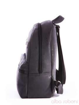 Модний рюкзак, модель 162076 чорний. Зображення товару, вид збоку.