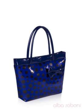 Стильна дитяча сумочка з вышивкою, модель 0183 синій. Зображення товару, вид збоку.