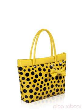 Стильна дитяча сумочка з вышивкою, модель 0183 жовтий. Зображення товару, вид збоку.