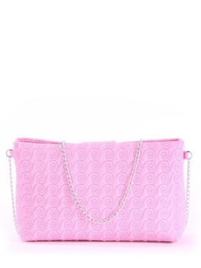 Стильна дитяча сумочка з вышивкою, модель 0623 рожевий. Зображення товару, вид збоку.